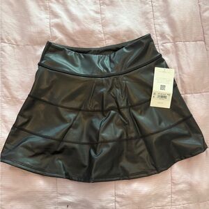 Altar'd State Shiny Black Mini Skirt